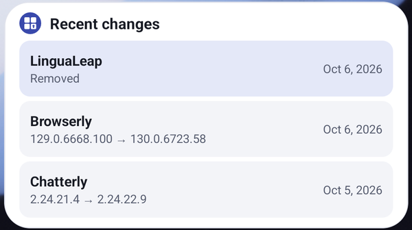 UpdateMonitor home screen widget with the latest changes